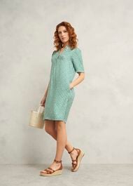 Lucille Dress, Green Ivory, hi-res