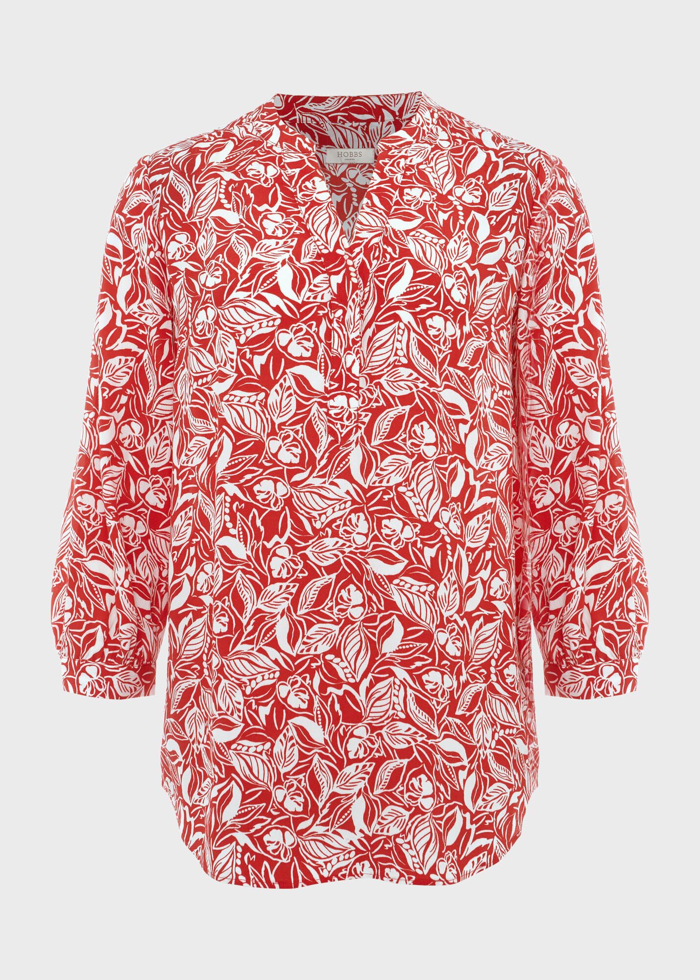 ホブズ HOBBS ESSIE BLOUSE （RED MULTI） 0124-6012-9324L00-ESSIE-BLOUSE