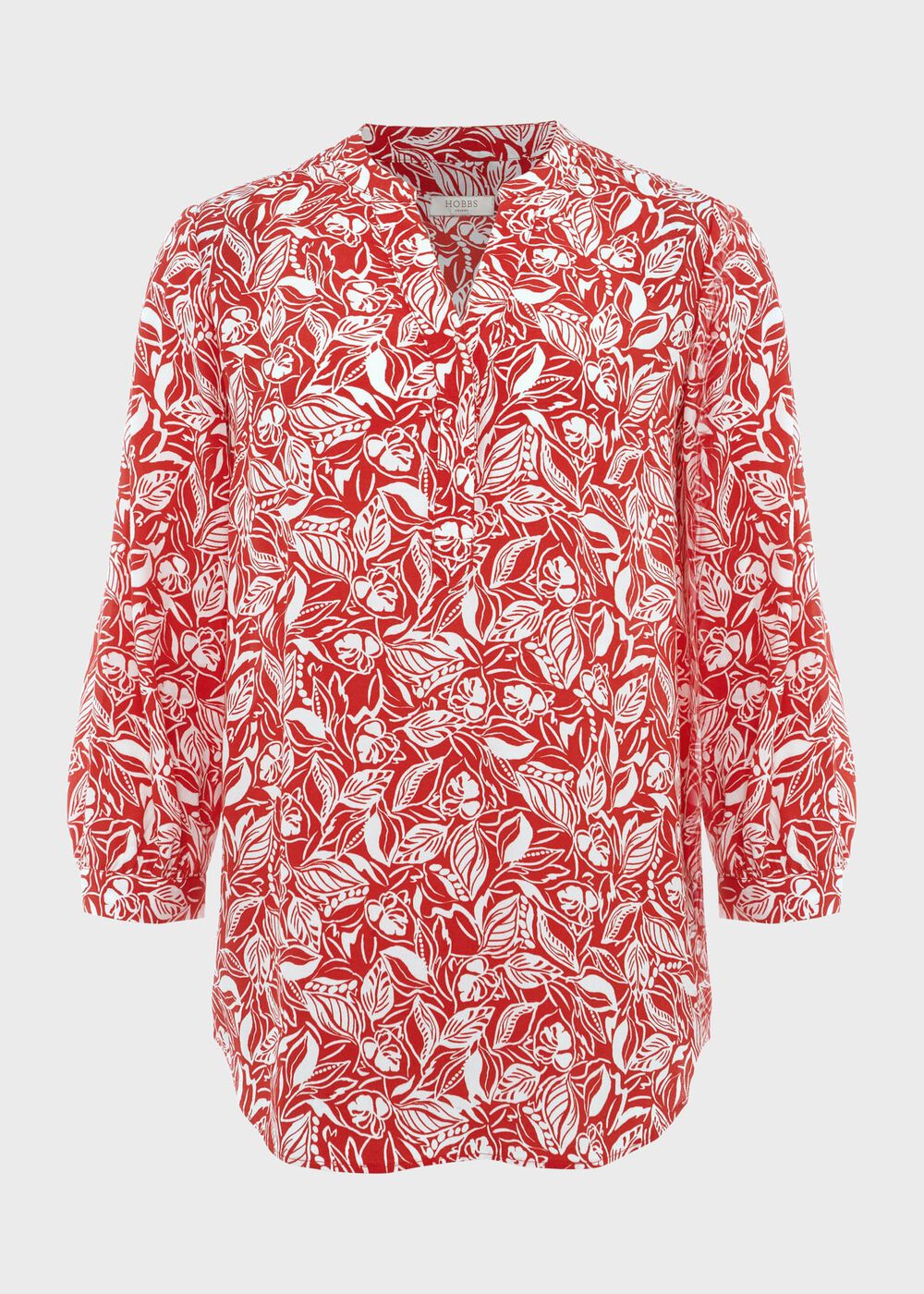 Essie Printed Blouse , Magenta White, hi-res