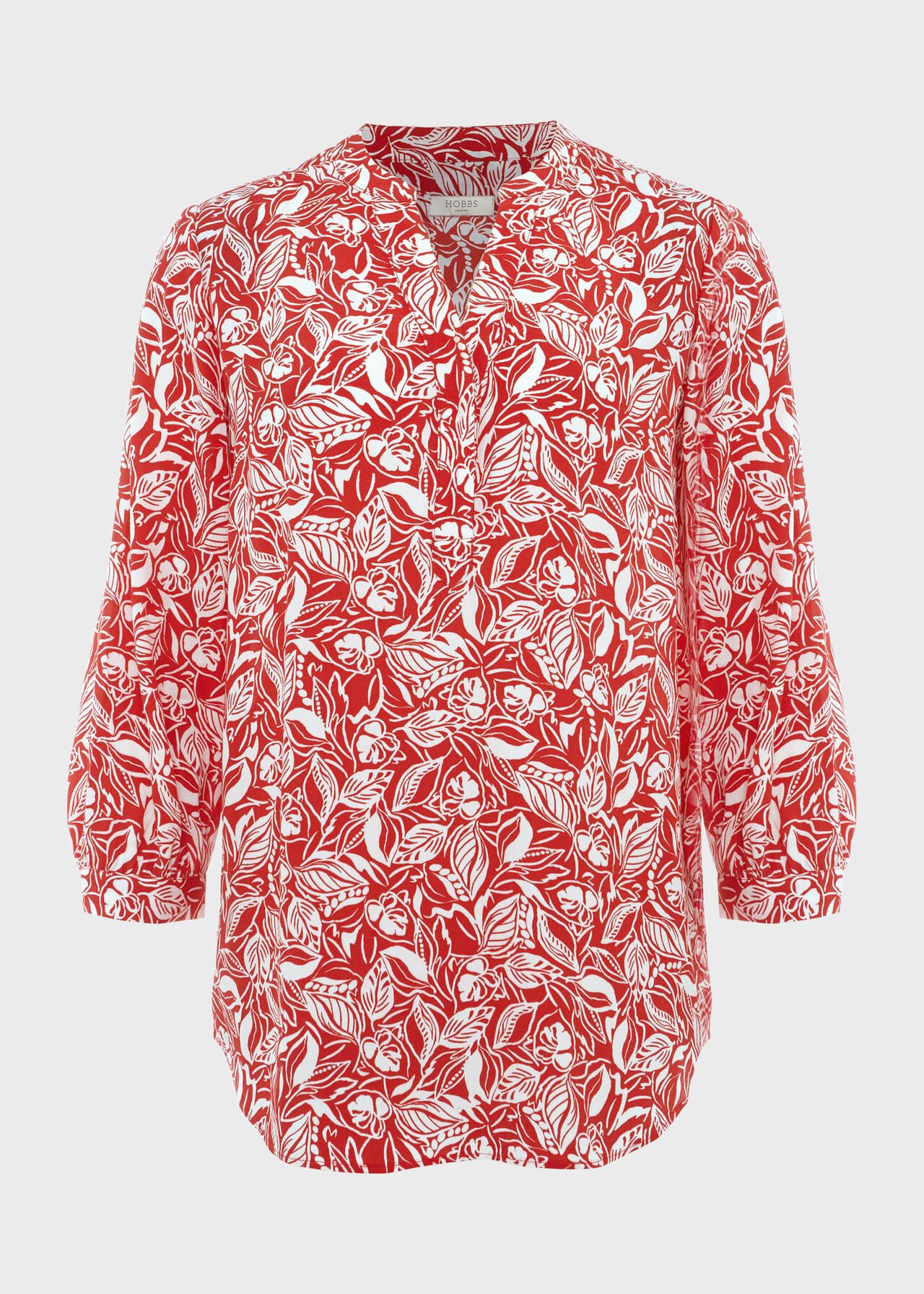 Essie Printed Blouse , Magenta White, hi-res