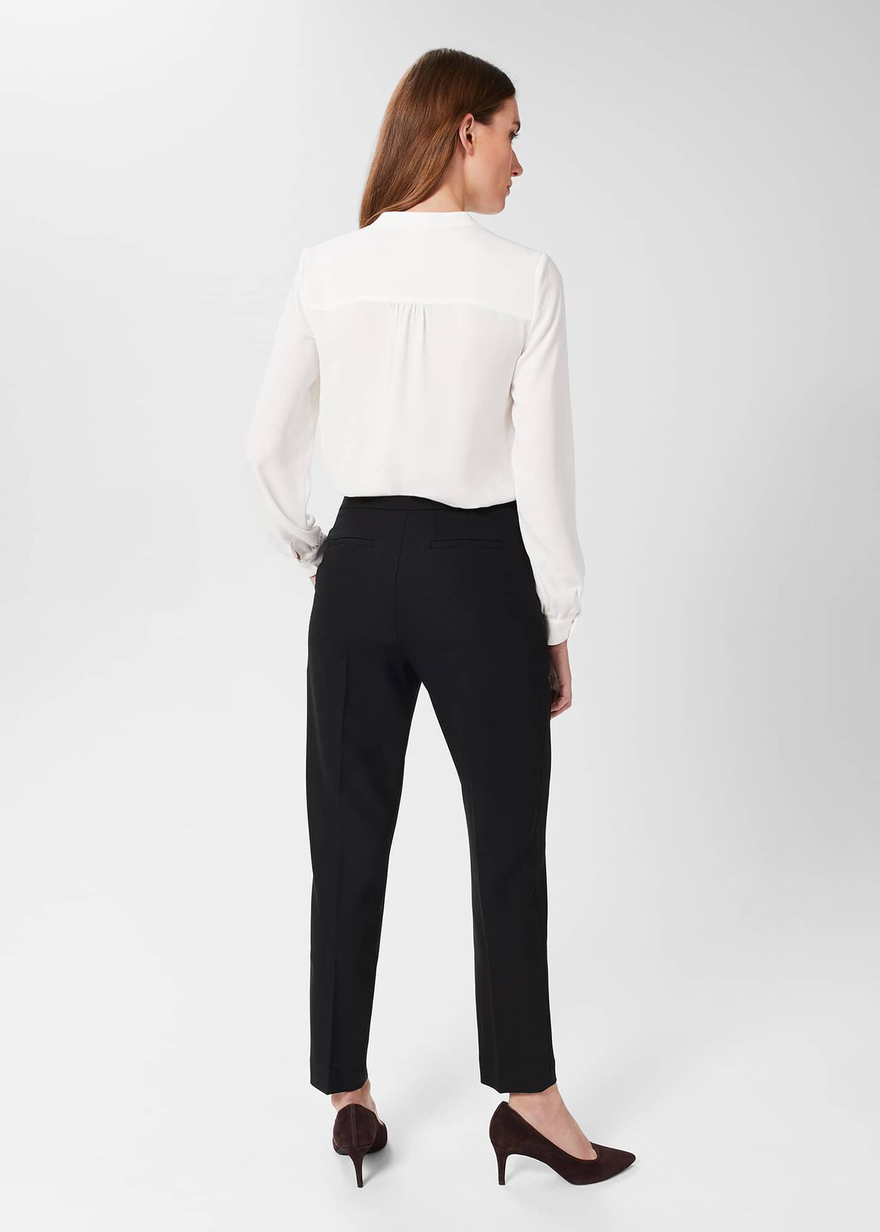 Gael Wool Blend Trousers, Black, hi-res