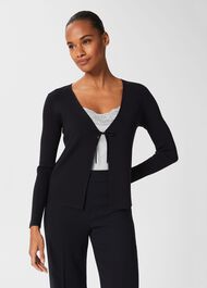 Kate Tie Cardigan, Navy, hi-res