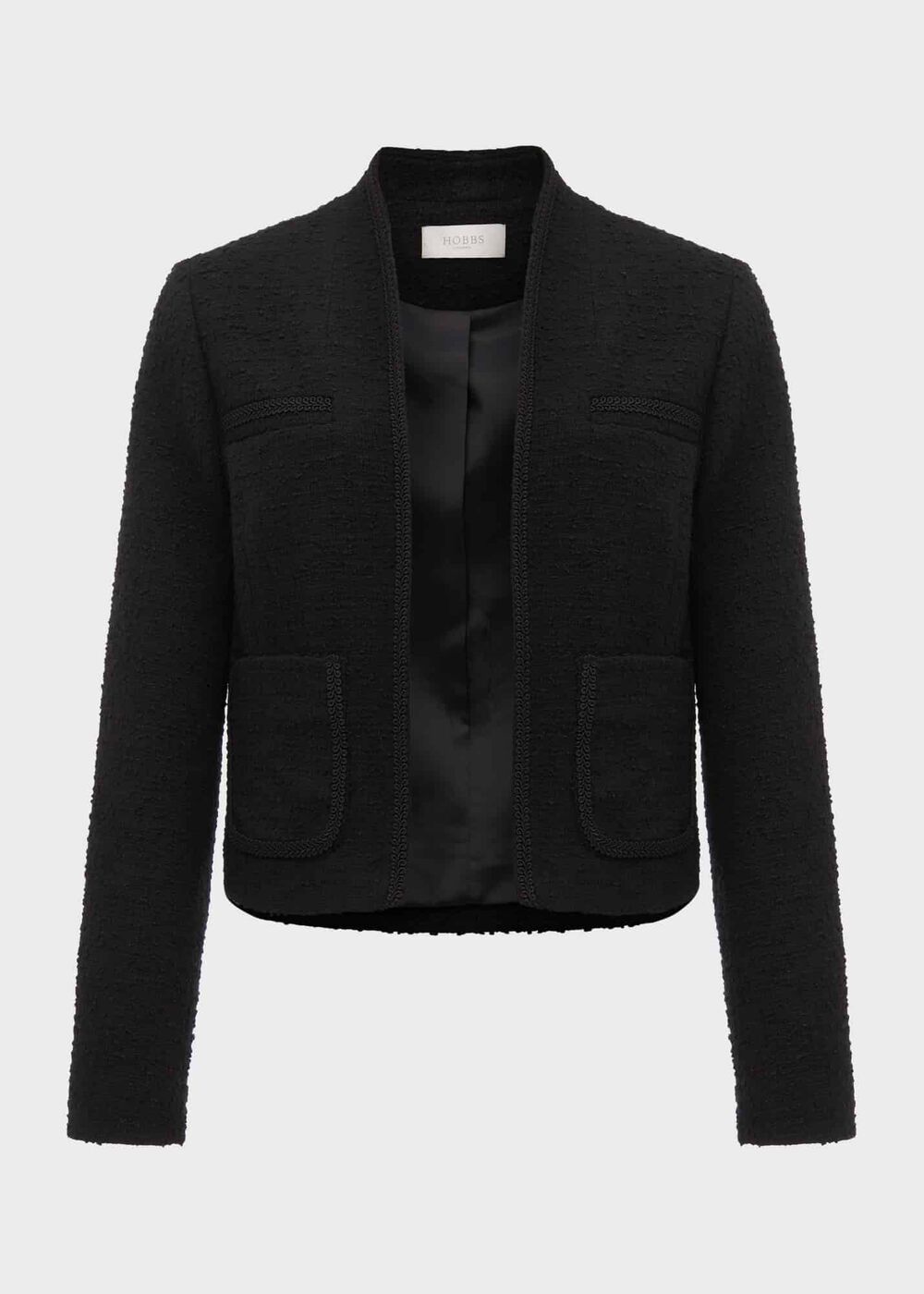 Gabi Tweed Jacket, Black, hi-res