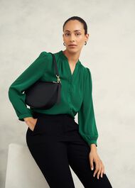 Peony Blouse, Green, hi-res