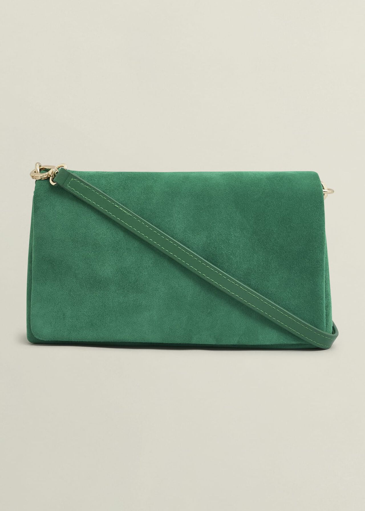 Jas Suede Clutch Bag, Amethyst Green, hi-res