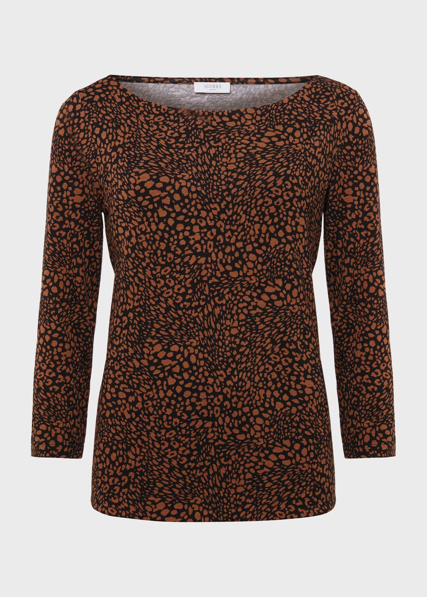 ホブズ HOBBS SONYA PRINTED TOP （CAMEL BLACK） Sonya Printed Top | Hobbs US |