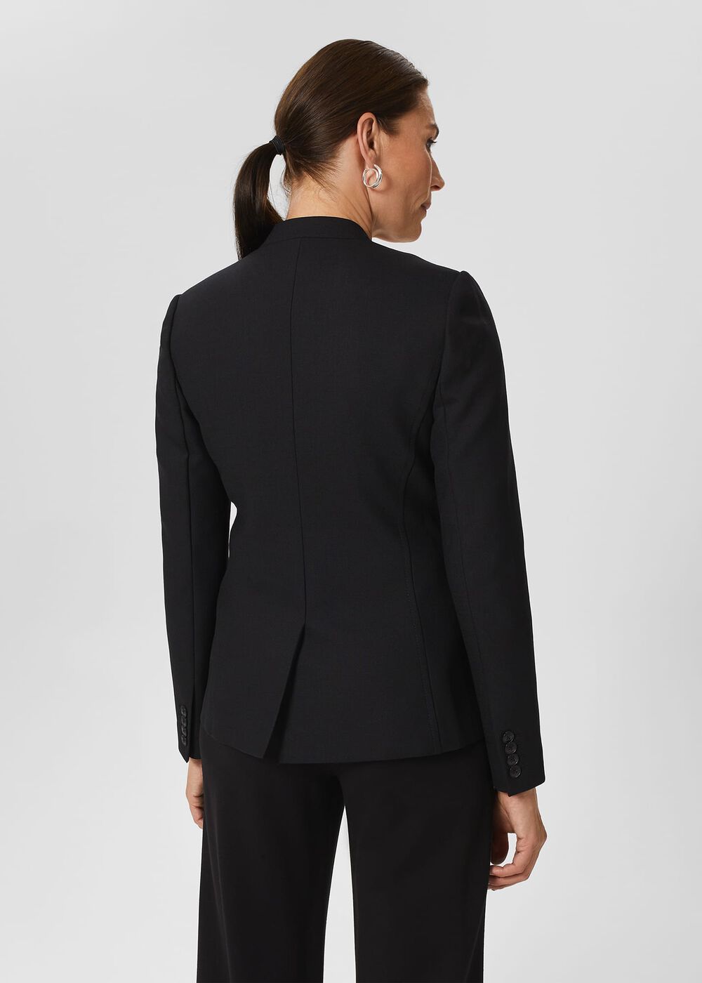 Safia Wool Blend Jacket, Black, hi-res