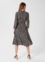 Alex Fit And Flare Dress, Navy Multi, hi-res