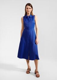 Cathleen Dress With Cotton, Lapis Blue, hi-res