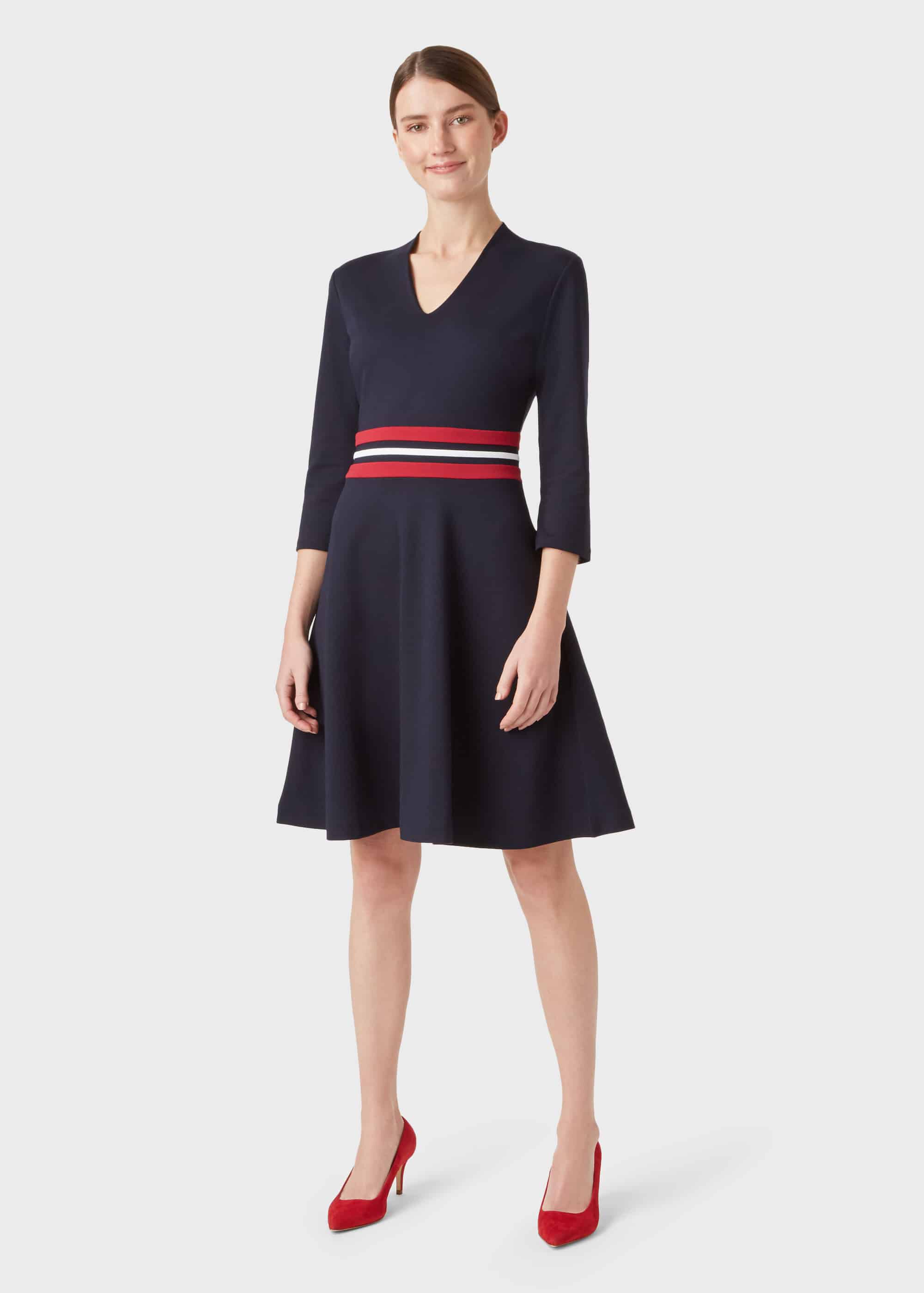 V Neck Seasalter Dress | Hobbs