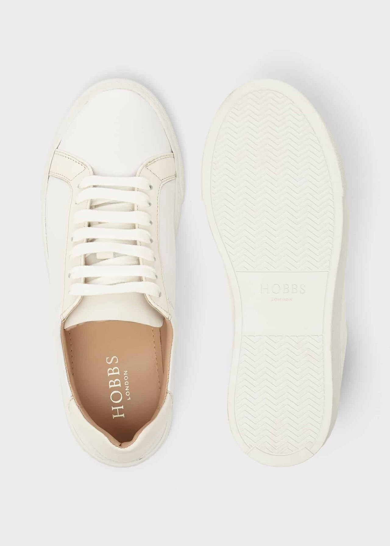 Arwen Leather Trainers , White, hi-res