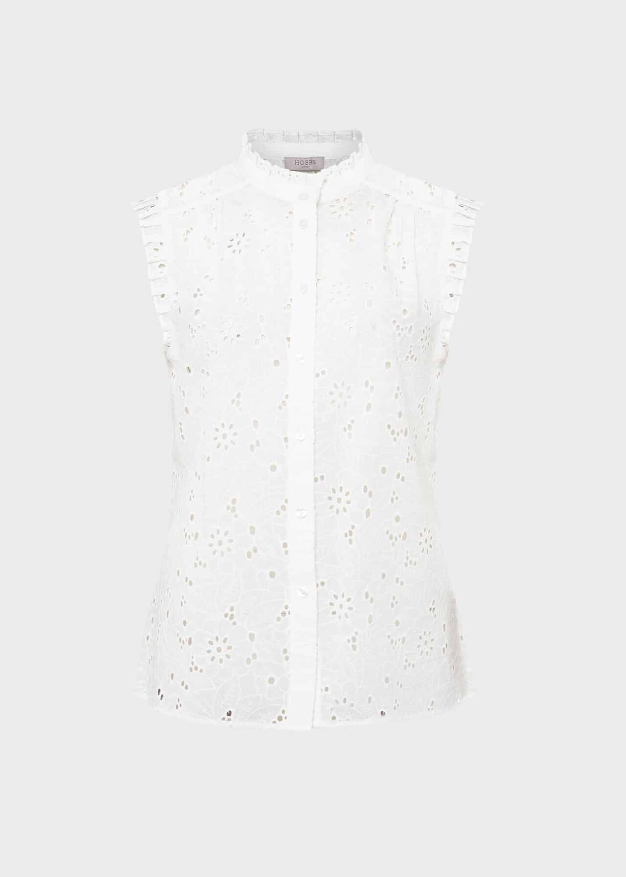 Clementine Top, White, hi-res