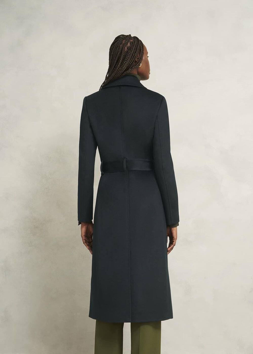 Livia Wool Coat, Dark Green, hi-res