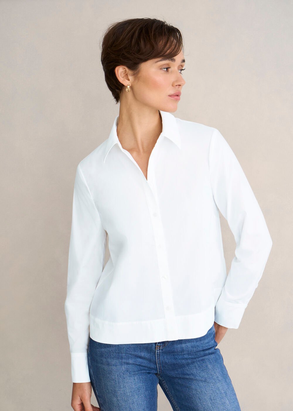 Andie Shirt, White, hi-res