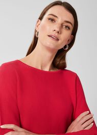 Beatrice Cotton Jumper, Magenta Pink, hi-res