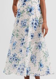 Carly Floral Midi Dress, Ivory Multi, hi-res