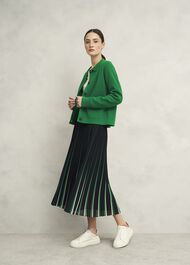 Mia Cotton Wool Knitted Jacket , Verdant Green, hi-res