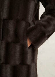 Petite Rosanne Faux Fur Coat, Alder Brown, hi-res