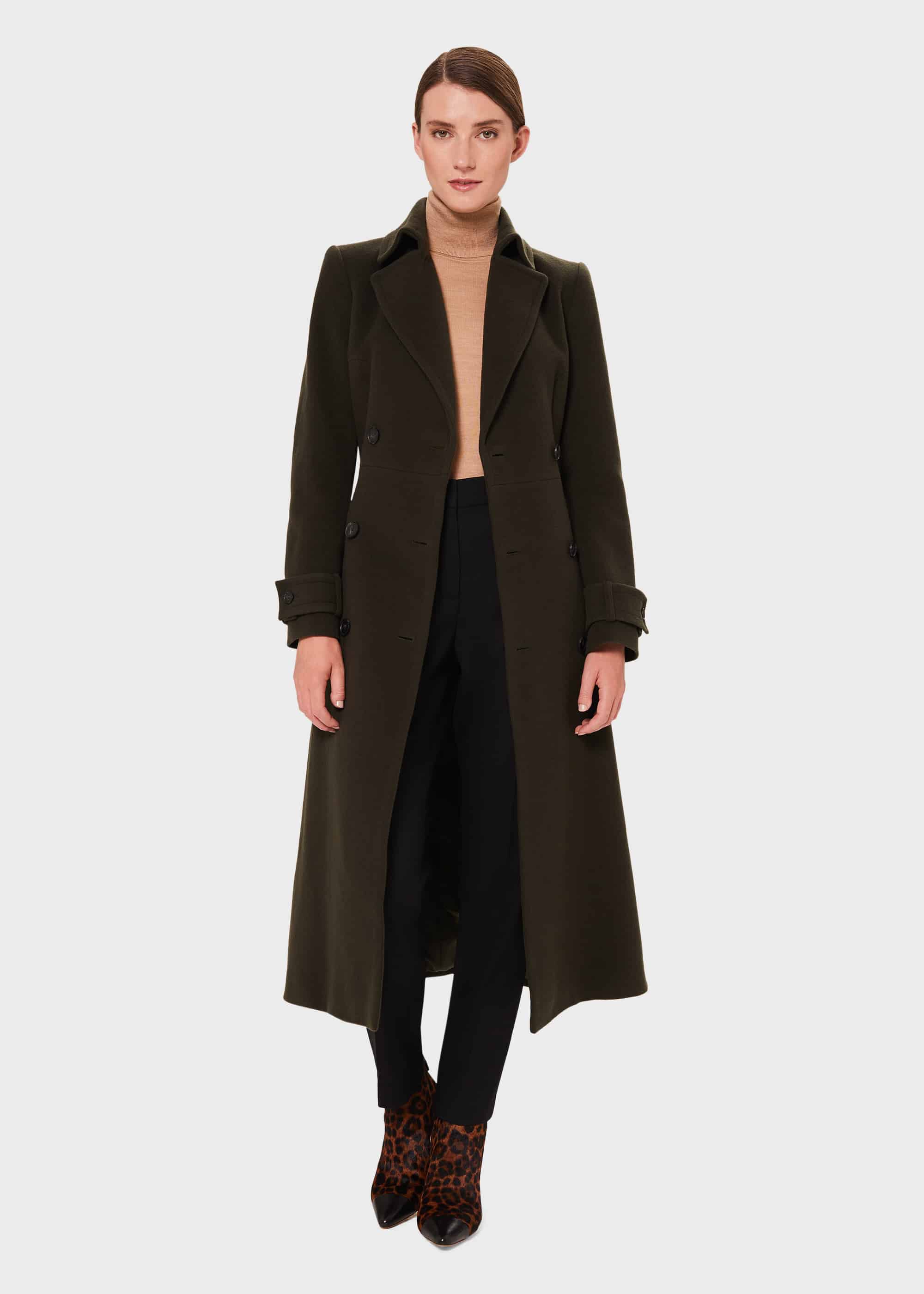 belted coat wool