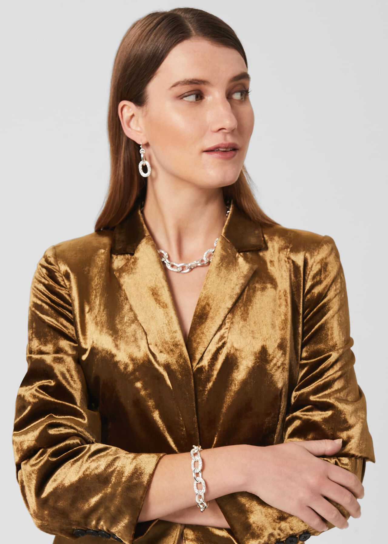Megan Necklace, Silver, hi-res