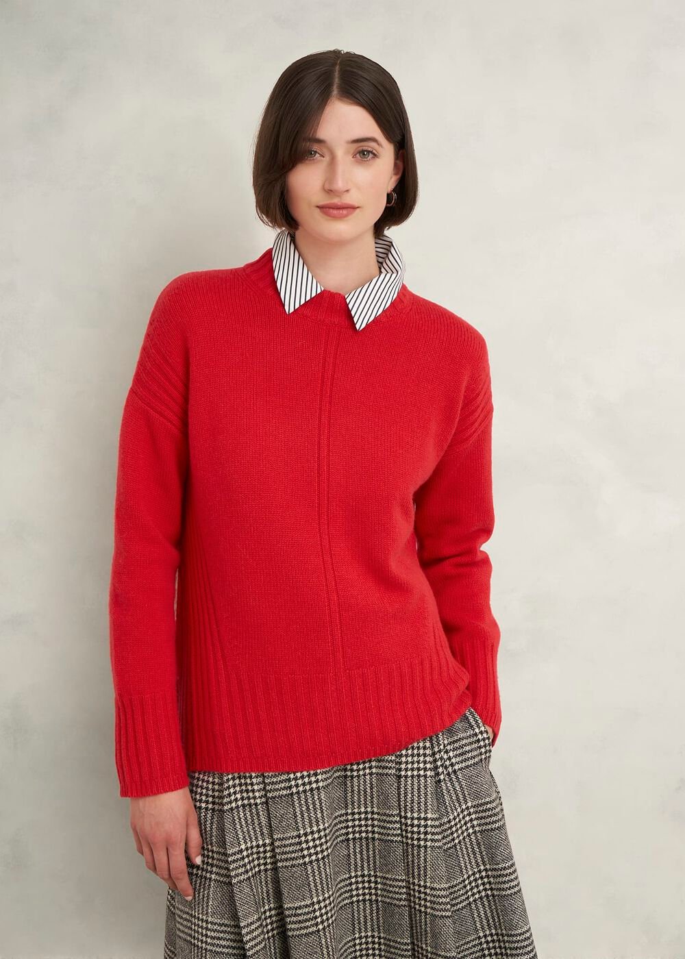 Dora Wool Cashmere Jumper, Vibrant Red, hi-res