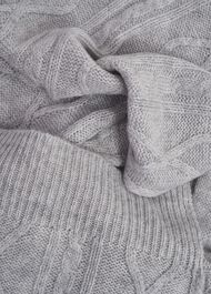 Steph Wool Scarf, Pale Grey, hi-res