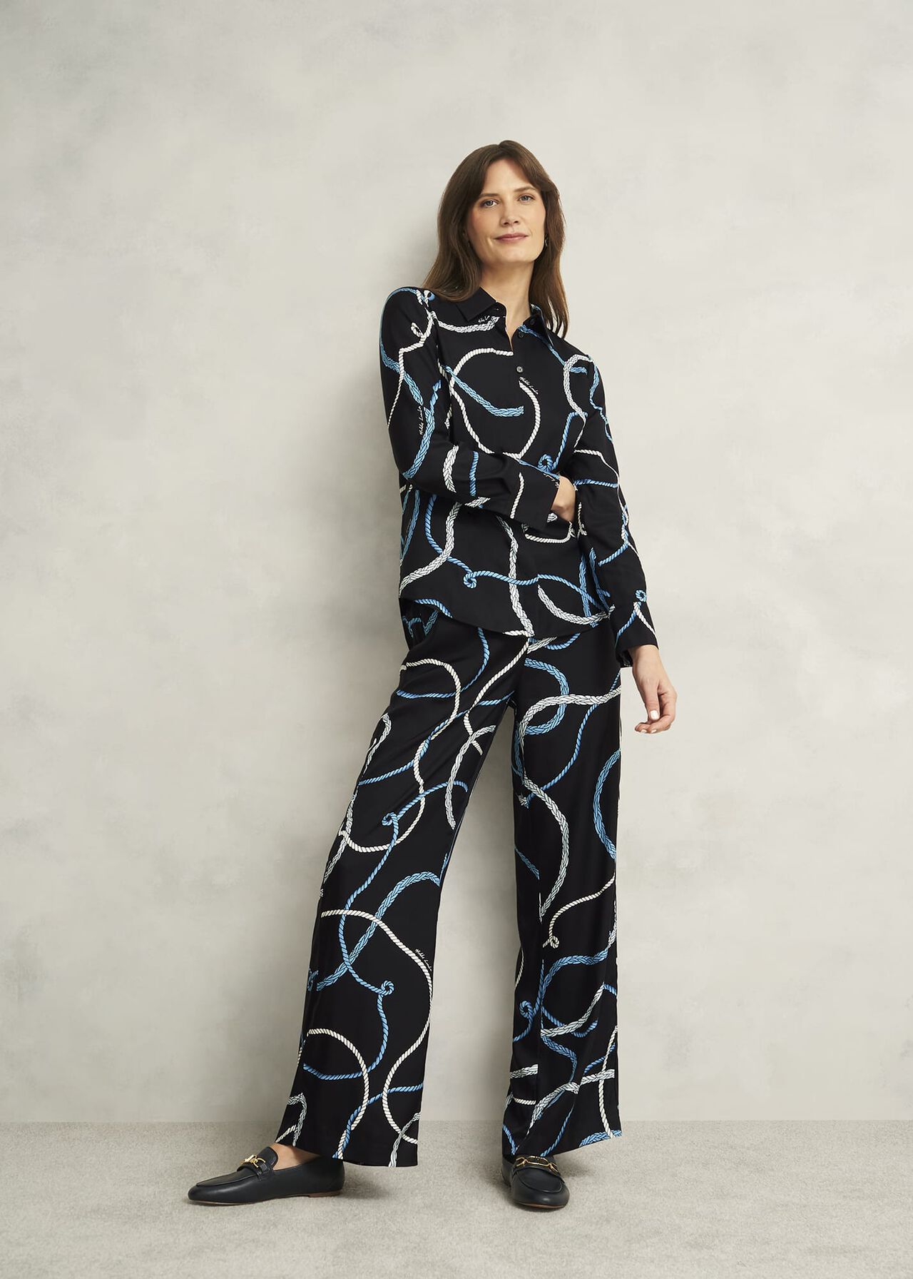 Raya Trousers, Navy Multi, hi-res