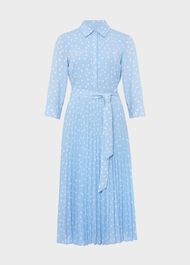Petite Leona Dress, Dusky Blue Ivry, hi-res