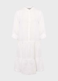 Ember Linen Dress, White, hi-res