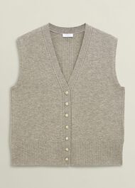 Maya Knitted Tank Top, Fawn Marl, hi-res