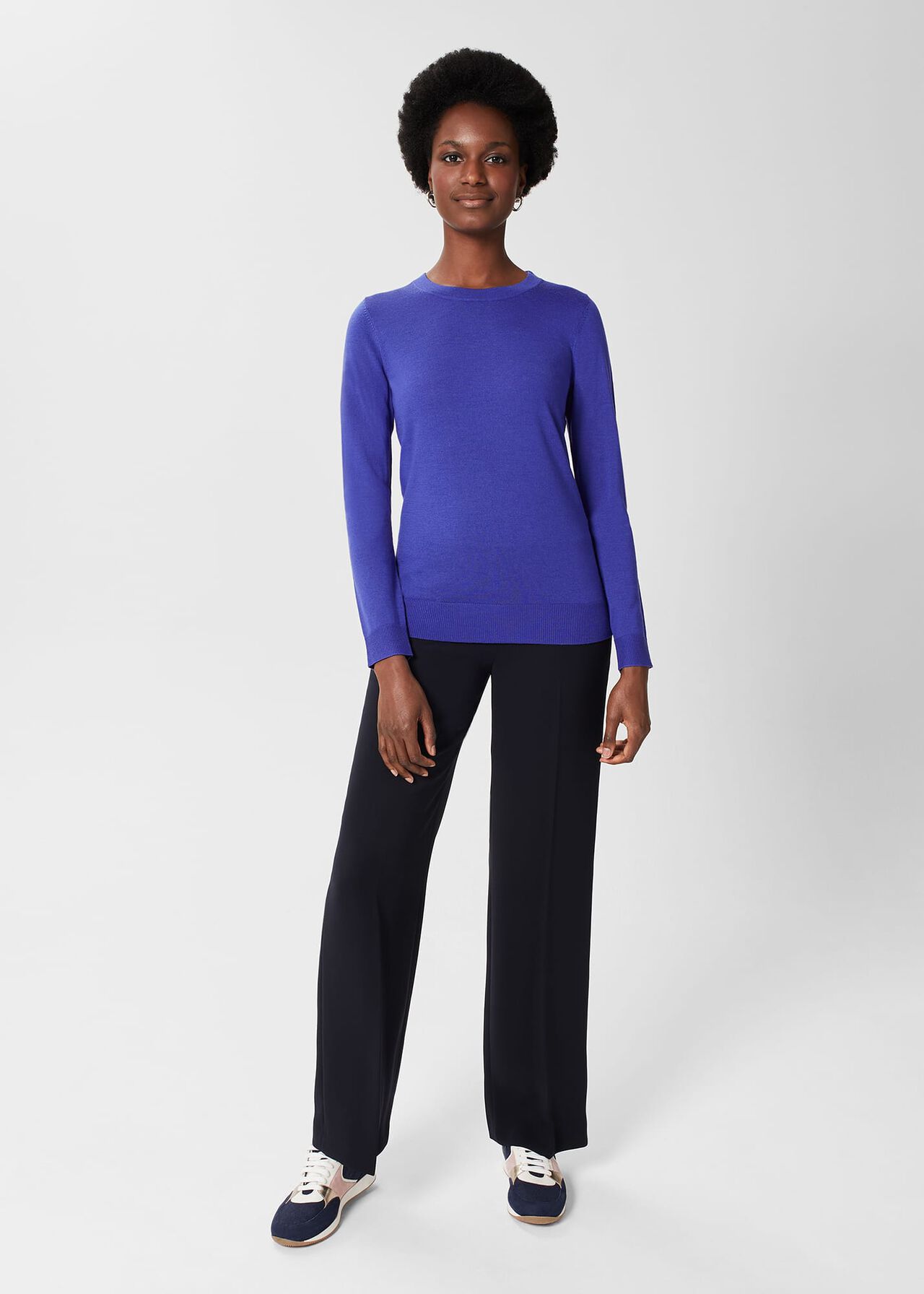 Penny Merino Wool Jumper, Rich Cobalt, hi-res