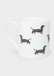 Sausage Dog Mug, White, hi-res