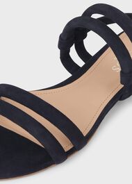 Orla Suede Sandals, Navy, hi-res