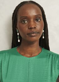 Laurie Earring, Gold Green, hi-res