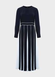 Cecilia Fit And Flare Dress, Navy Pale Blue, hi-res