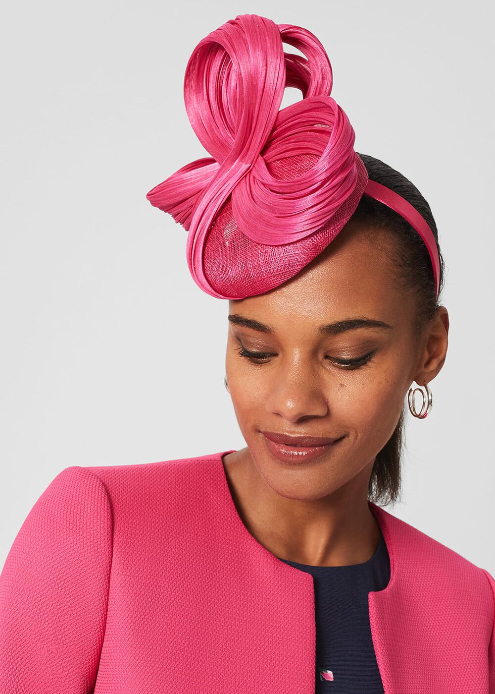 Jade Fascinator, Bright Pink, hi-res