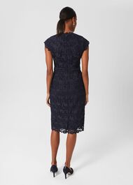 Larissa Lace Shift Dress, Midnight Navy, hi-res