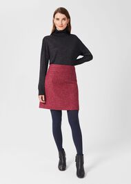 Maisey Wool A Line Skirt , Pink Multi, hi-res