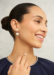 Robyn Earrings, Silver, hi-res