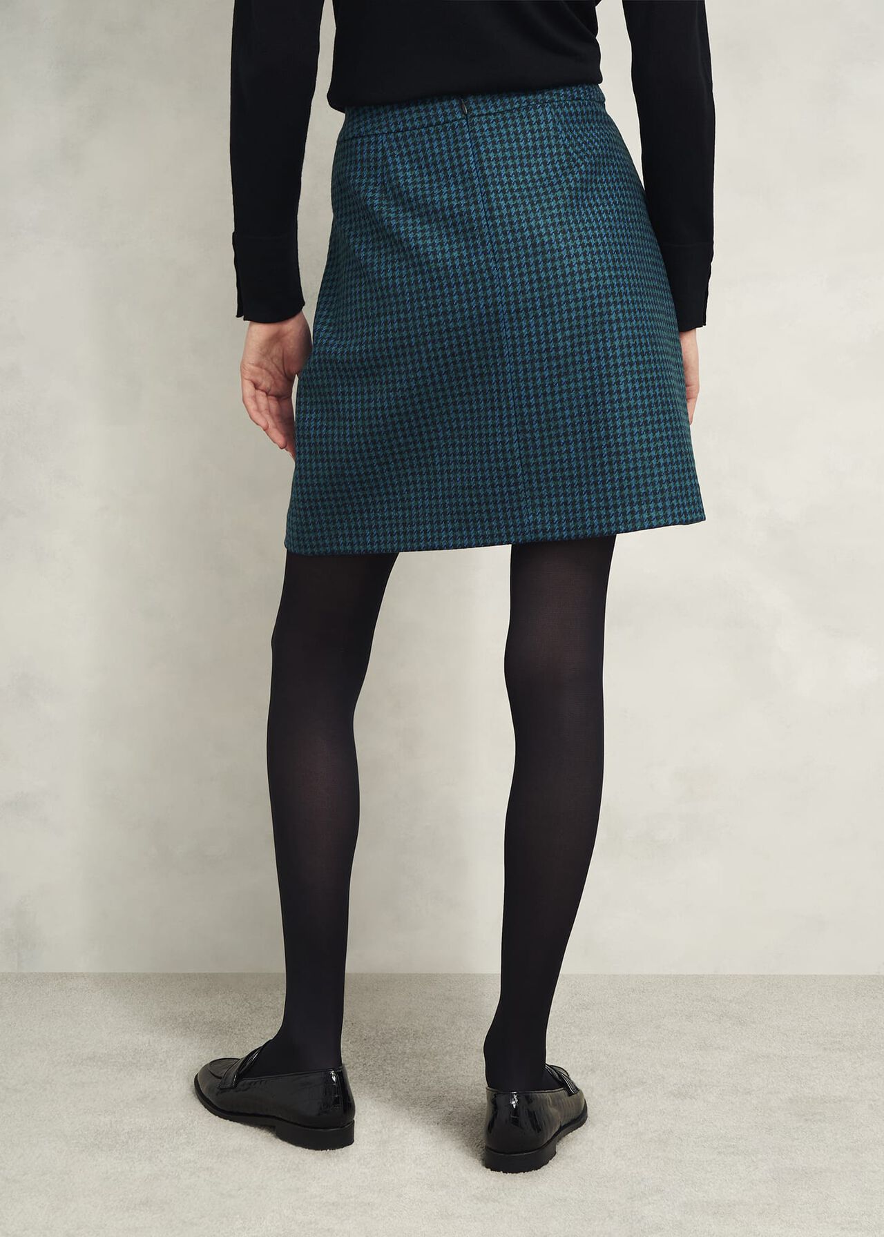 Leah Wool Kilt Skirt, Green Multi, hi-res