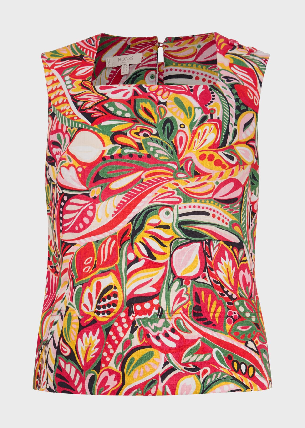 Catriona Linen Sleeveless Top , Multi, hi-res