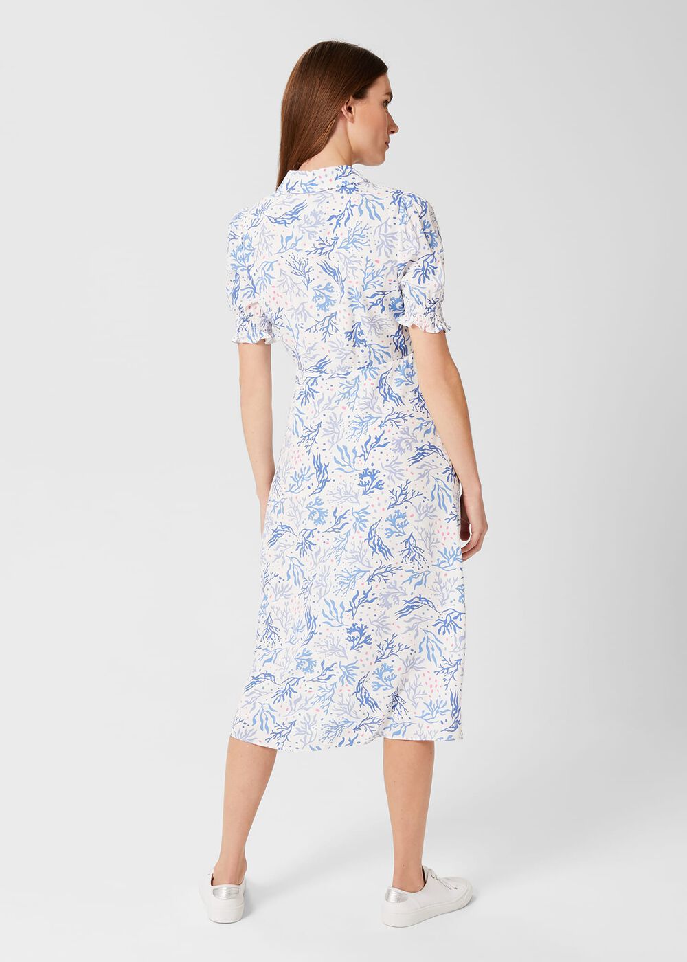 Elora Fit And Flare Dress, Ivory Multi, hi-res