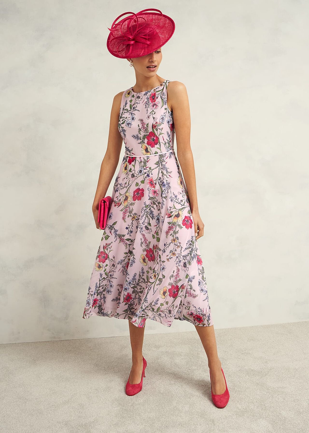 Carly Dress, Pale Pink Multi, hi-res