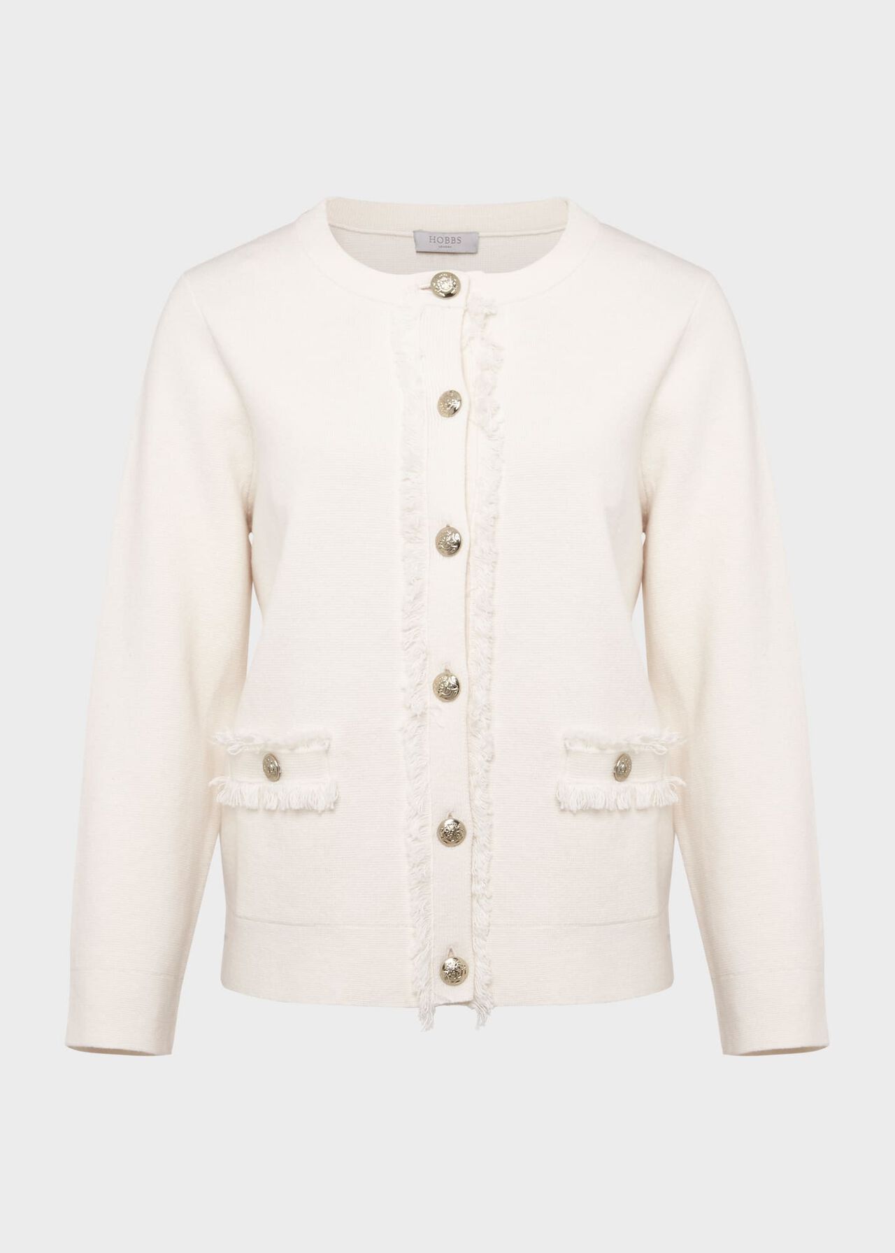 Sairey Cotton Wool Jacket, Ivory, hi-res