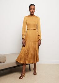 Beaumont Dress, Ochre, hi-res