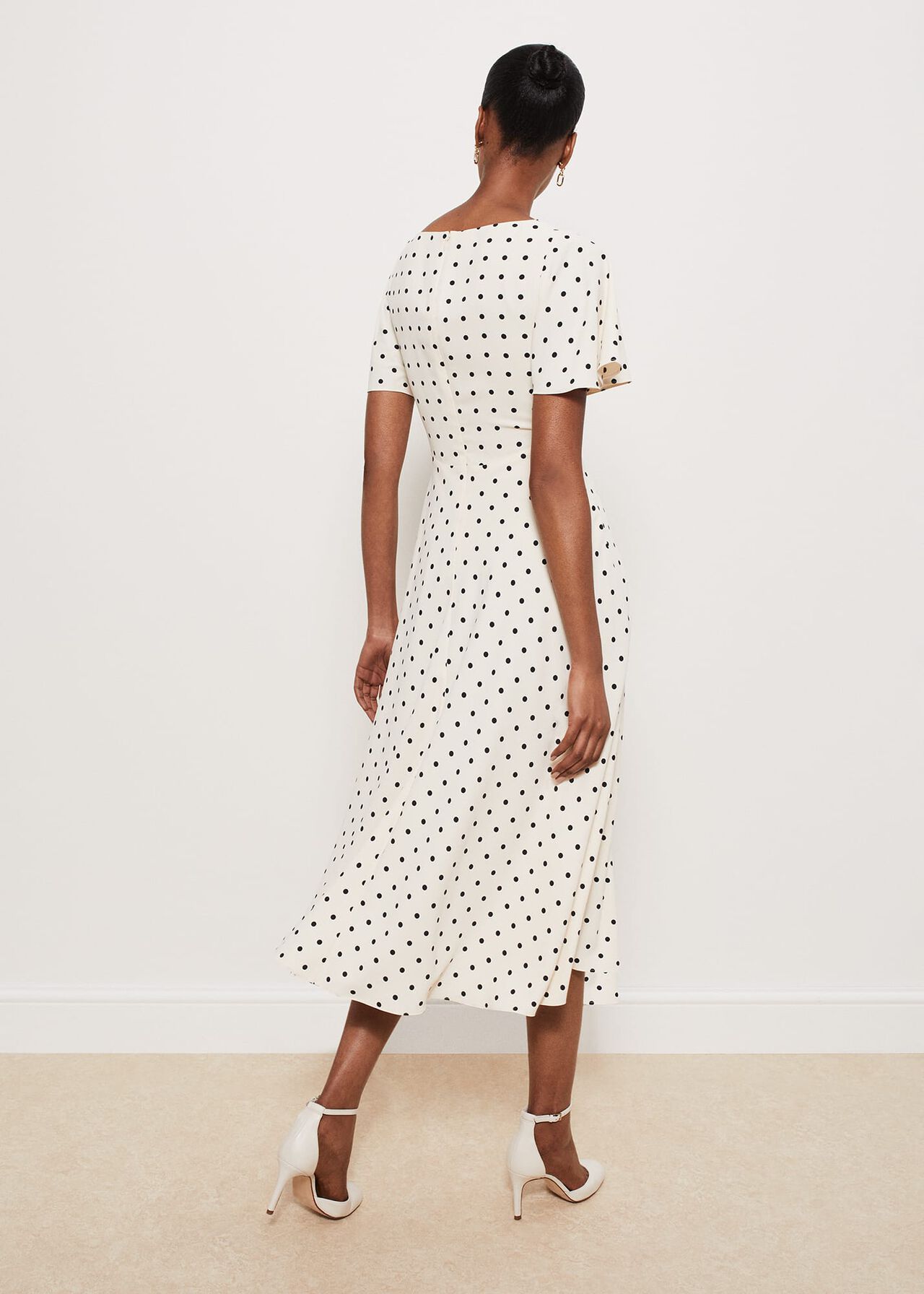 Sandon Dress, Ivory Black, hi-res