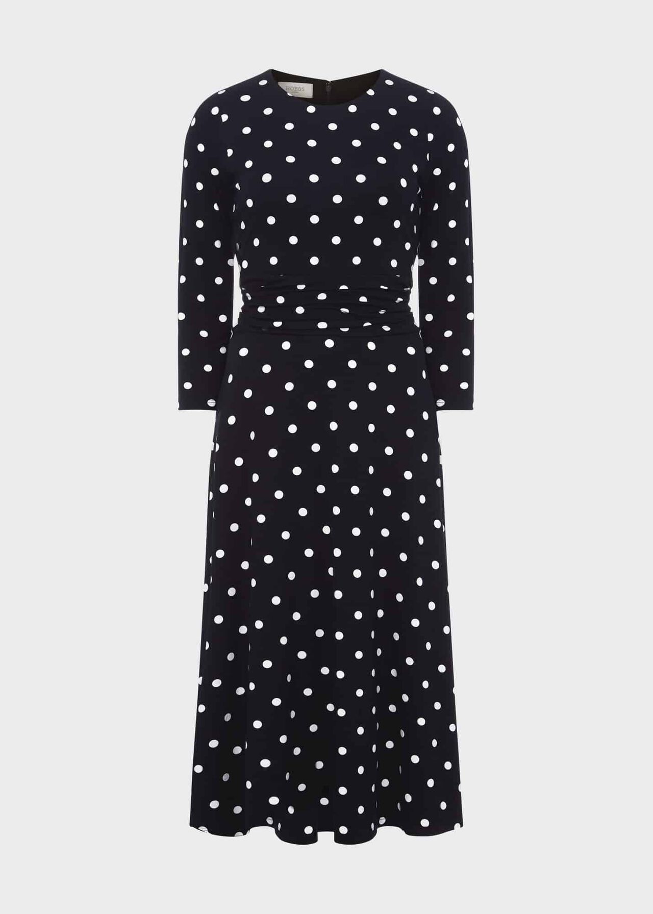 Bayview Jersey Dress, Navy Ivory, hi-res