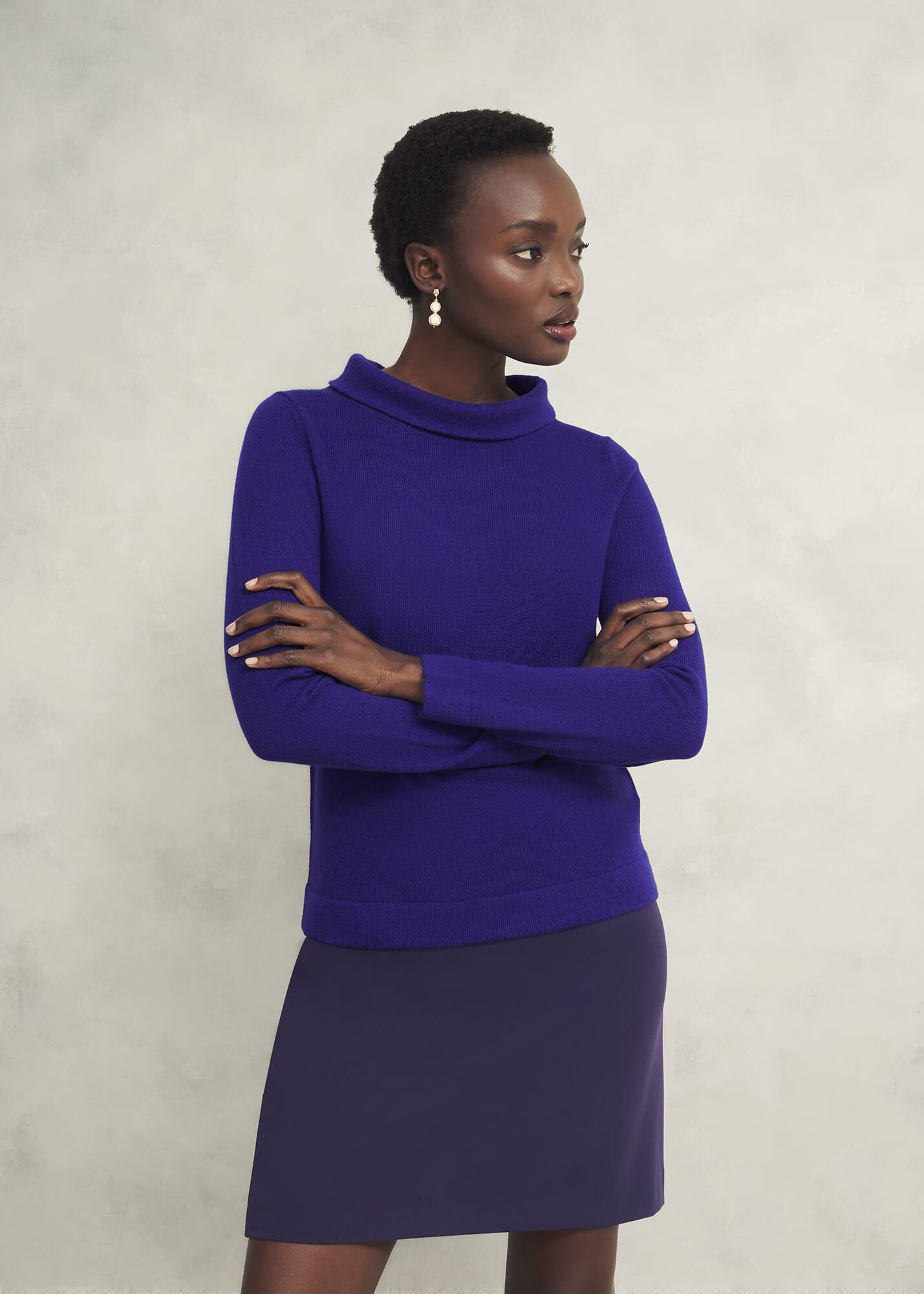 ホブズ HOBBS AUDREY PULLOVER （NAVY） Audrey Wool Cashmere Sweater | Hobbs US |