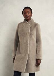 Tarini Faux Fur Coat, Mink, hi-res