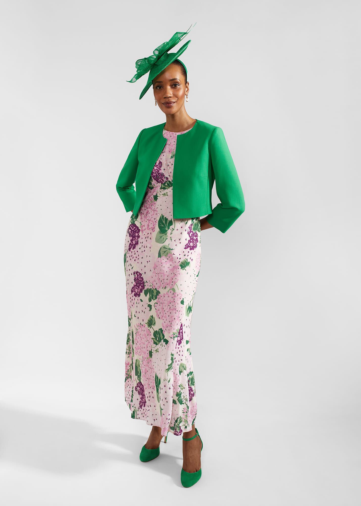 Lalena Sequin Floral Dress | Hobbs US |